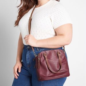Modcloth | Burgundy Hidden Spaces Crossbody Purse